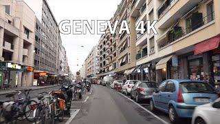 Geneva Switzerland 4K - Driving Downtown