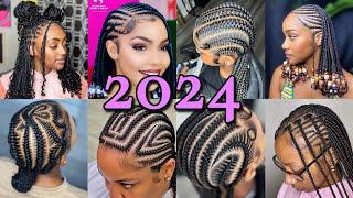2024 New & Latest Must-Try UniqueAfrican Braiding Hair Hairstyles For Black Women  Cute #01