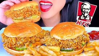 ASMR  KFC Crispy Chicken Sandwich Spicy & Classic  Mukbang  ASMR Phan