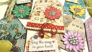 MAKING GIFT TAGS USING SCRAPS & EMBELLISHMENTS  DIY PAPER CRAFTS