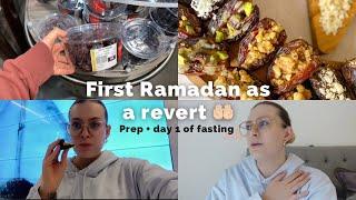 Prep with me  MyFirst Ramadan as a Muslim + day 1 of fasting #reverttoislam