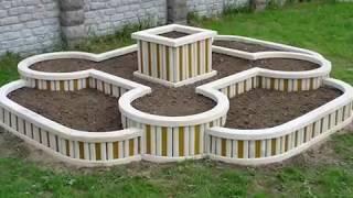 Decorative fences for flower beds. Ideas for a garden and giving by own hands