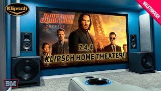 How Much To Build This 7.4.4 KLIPSCH THX 4K DOLBY ATMOS Home Theater BREAKDOWN & TOUR JVC DENON