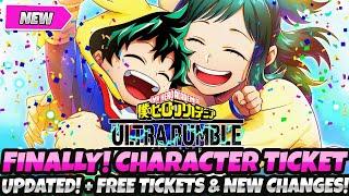 *FINALLY CHARACTER TICKET UPDATED* + FREE TICKETS & MORE NEW CHANGES REWARDS My Hero Ultra Rumble