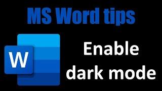 How to use Microsoft Word in Dark Mode Quick & easy tutorial.