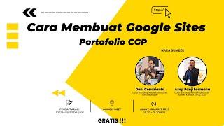 CARA MEMBUAT GOOGLE SITES PORTOFOLIO GURU PENGGERAK