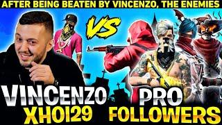 2 vs 4  VINCENZO & XHOI29 vs Ultra Pro Followers Clash Squad Custom match - Garena Free Fire