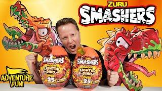 Zuru Smashers Mega Light Up Dino Over 25 Surprises Series 4 With T-Rex Adventure Fun Toy review