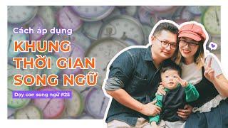 Cách áp dụng khung thời gian ngôn ngữ cho bố mẹ mới bắt đầu dạy con song ngữ