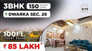 85 लाख में 150 गज DWARKA SECTOR 28  3 BHK flat on 100 ft. wide road for sale in Dwarka Sector 28