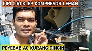 Ciri ciri klep kompresor AC lemah peyebab AC kurang dingin