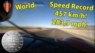 Рекорд скорости в 457 км\час   Speed record - 457 km\h 