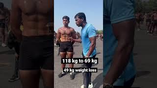 118 kg to 69 kg  49 kg weight loss karke Indian Army ka sapna #viral #viralvideo #shorts #