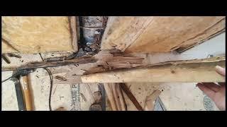 Mobile Home Renovation - FIXING A ROTTEN LIVING ROOM WALL  ELECTRICAL ISSUES AND DRYWAL
