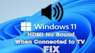 HDMI No Sound in Windows 11 When Connect to TV  - No HDMI Audio Device Detected FIX 2024