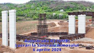 Autostrada A3 UMB lucrări la Sâncraiu Almașului 6 aprilie 2024