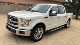 2015 FORD F150 SUPERCREW LARIAT 3.5L V6 ECOBOOST RWD WHITE PLATINUM USED FOR SALE SUNSETMOTORS.COM