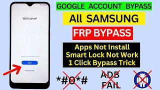 All Samsung FRP Bypass One Click 2024  Android 121314 Unlock Trick  Enable ADB Fail  No - *#0*#