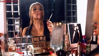 Smoking all whites 120s cigarettes while doing my makeup