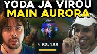 NOVA CAMPEÃ AURORA TÁ MUITO FORTE YODA 1V9 JUKES IMITANDO SURSKITY- RENECRODILO LEAGUE OF LEGENDS