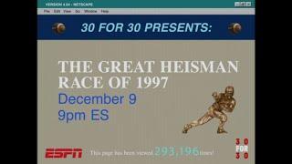 30 for 30  The Great Heisman Race of 1997  Premieres December 9th at 9pm EST on ESPN