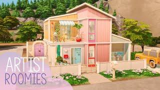 Artist Roommates Artsy Home  The Sims 4 Stop Motion Build  NoCC