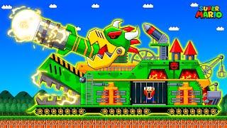 MARIO ROBOT WAR The Giant BOWSER ROBOT vs ROBOT MARIO  Game Animation