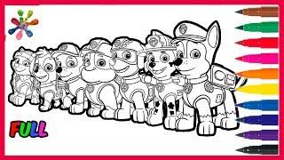 PAW Patrol. Coloring for kids.All series in a rowРаскраски для детей Щенячий патруль