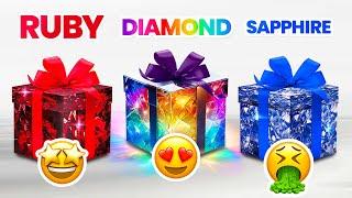 Choose Your Gift  Ruby Diamond or Sapphire 