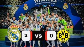 Real Madrid x Dortmund  2 - 0  Extended Highlights And Goals  UEFA Champions League Final 2024 