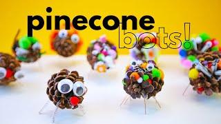 Pinecone Craft Make Pinecone Animal Bots