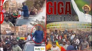 Giga Meeting Pastef - Départ très mouvementé de Ousmane Sonko...Direction Dakar Arena