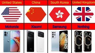 Mobile phone brand from different countries.