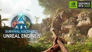 ARK SURVIVAL ASCENDED First Gameplay in UNREAL ENGINE 5.2  New Remake 4K RTX 4090 No Commentary