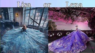 LISA OR LENA  CLOTHES BLUE VS VIOLET 