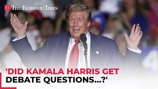 Did she get debate questions…? Trump jibes at Kamala Harris plays her u-turn clips at rally