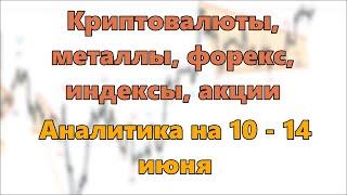 Криптовалюта металлы форекс индексы акции. Аналитика на 10 - 14 июня