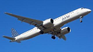 Porter Airlines Inaugural Embraer E195-E2 Arrival at YYJ Airport