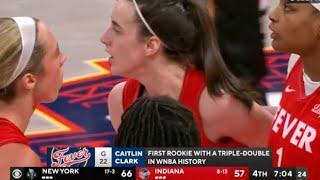 Indiana Fever vs NY Liberty ending was INSANE  Caitlin Clark 1st triple double