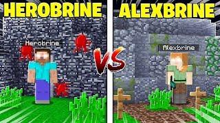 HEROBRINE HOUSE VS ALEXBRINE HOUSE in Minecraft PE