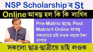 Nsp scholarship Apply Start ST Students of Assam  Scholarship Assam 2024-25