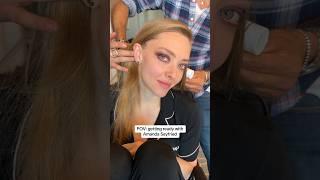 Amanda Seyfried getting ready for Golden Globes 2024 with Lancome