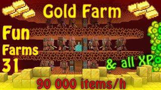 Simple yet Powerful Gold Farm for Minecraft Fun Farms 31