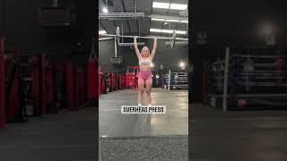 Billie Doing Deadlift Row Overhead press Back squat Clean in 15 second...