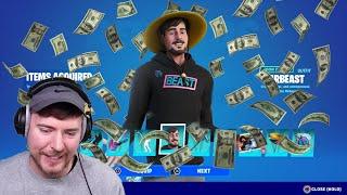 MrBeast Reacts to his own Fortnite skin 