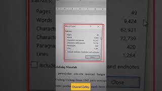 Cara Cepat Menghitung Jumlah Huruf atau Karakter di Microsoft Word By Channel Zahby