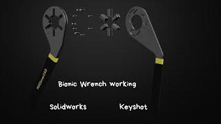 How does a Bionic wrenchAdjustable gripping tool work? Solidworks Bionic wrench mechanism.