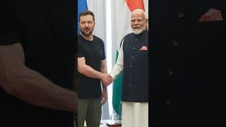 PM Modi holds bilateral talks with Ukrainian President Volodymyr Zelenskyy  G7 Summit  #shorts