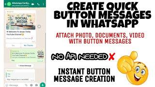 HOW TO SET BUTTON MESSAGE IN WHATSAPP  BUTTON MESSAGE IN WHATSAPP WITHOUT ANY APPS  AUTO REPLY