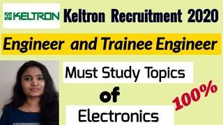 keltron Engineer and Trainee Engineer Must study Topics from Electronics Keltron Syllabus